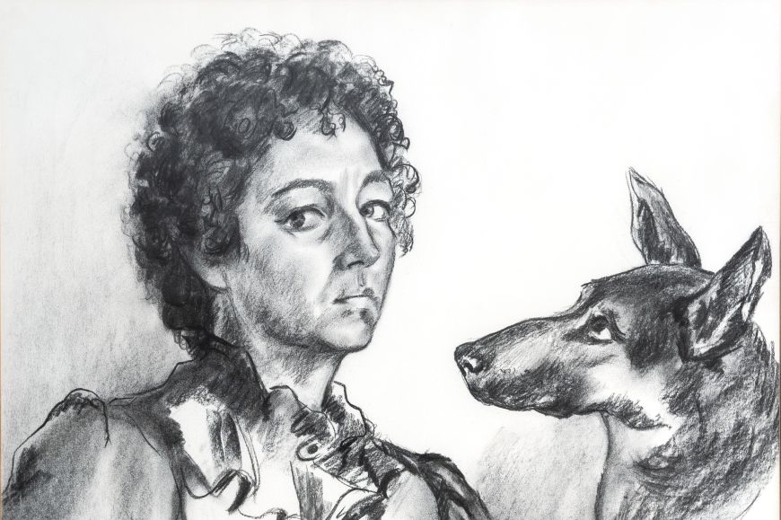 Retrat de Glòria Morera i el seu gos Isis | © Glòria Morera